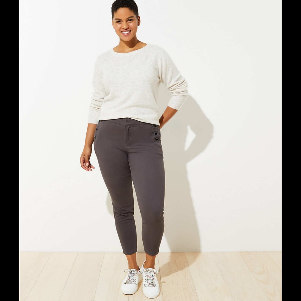 NWT LOFT Plus Sailor Sateen Leggings